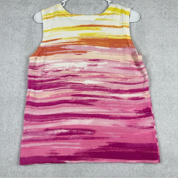 Christopher & Banks Sleeveless Sunset Multicolor Women's Size M Sweater Tank Top - Picture 2 of 11